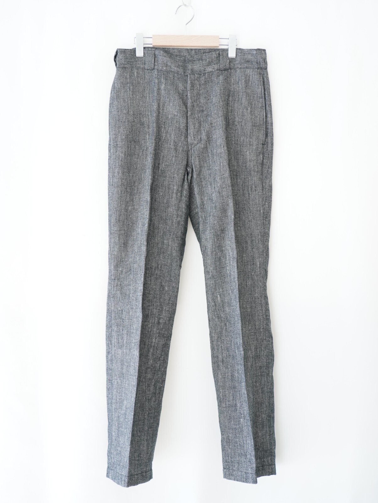NULABEL MENS SALT'N PEPPER WOOL LINEN CLASSIC TROUSERS IMAGE1