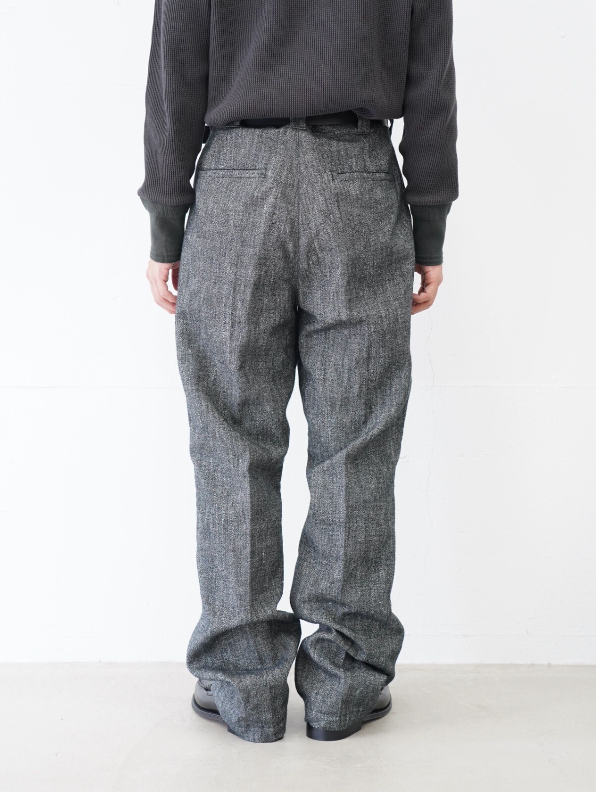 NULABEL 男裝 SALT'N PEPPER WOOL LINEN CLASSIC TROUSERS 圖片3