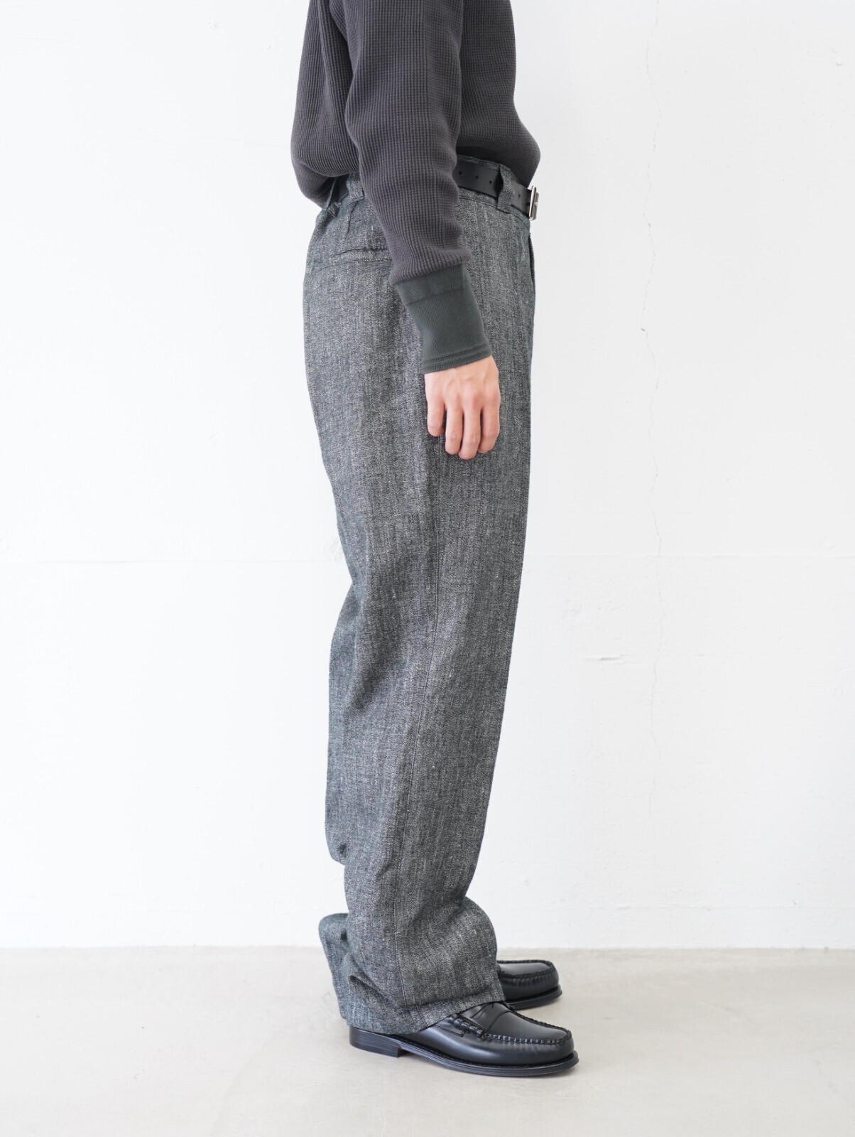 NULABEL 男裝 SALT'N PEPPER WOOL LINEN CLASSIC TROUSERS 圖片2