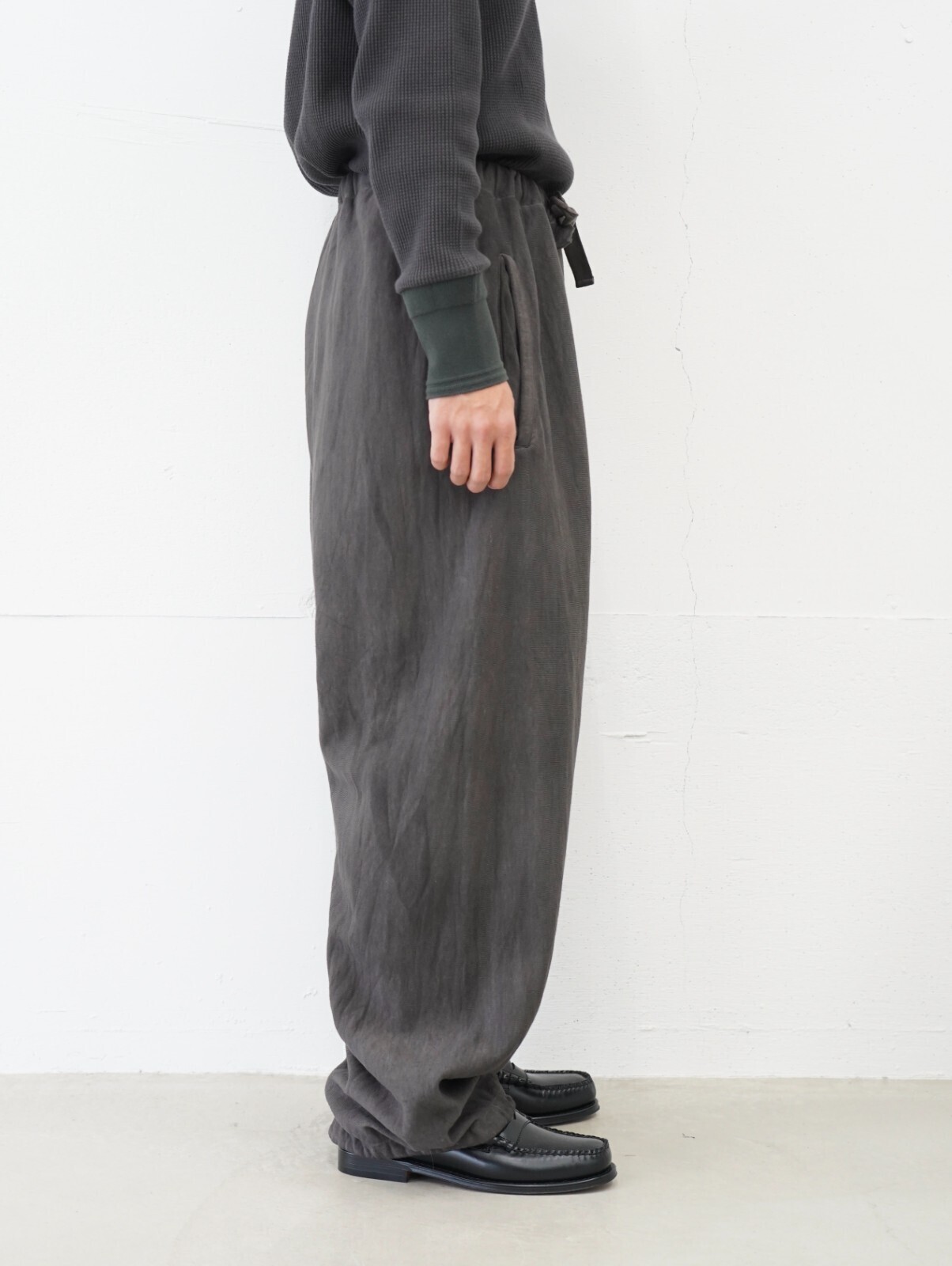 NULABEL MENS GARMENT DYED SWEAT TROUSERS IMAGE2