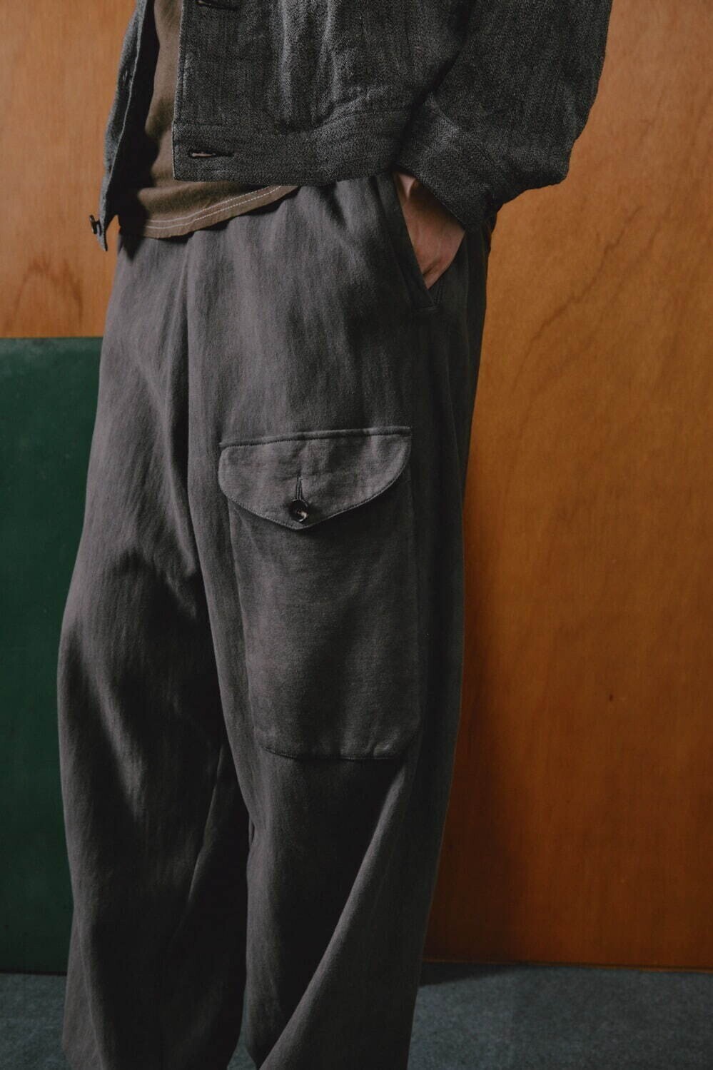 NULABEL MENS GARMENT DYED SWEAT TROUSERS IMAGE10