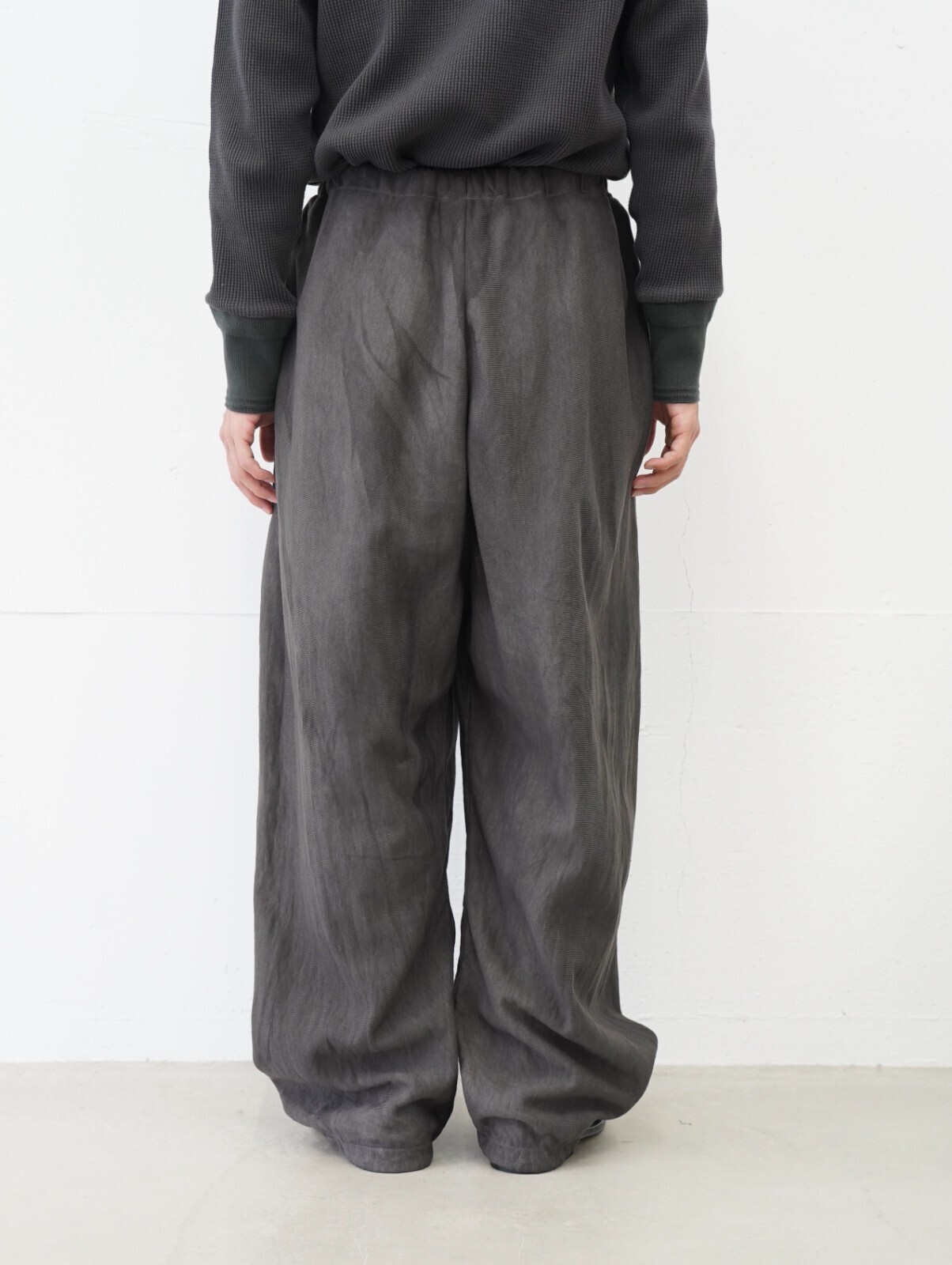 NULABEL MENS GARMENT DYED SWEAT TROUSERS IMAGE3