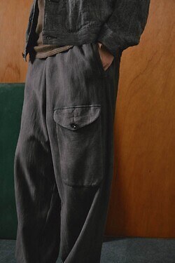 NULABEL MENS GARMENT DYED SWEAT TROUSERS IMAGE10