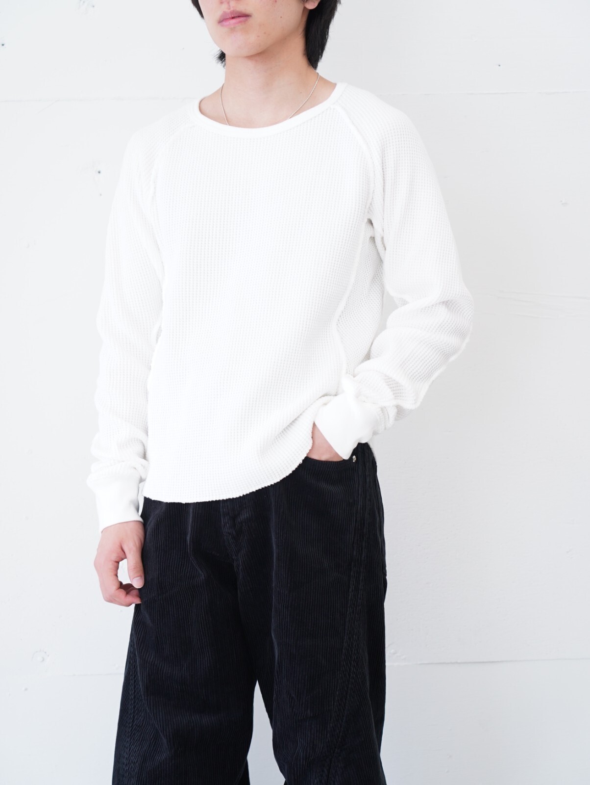 NVRFRGT 남성 WAFFLE THERMAL LONG SLEEVE T‑SHIRT 이미지13