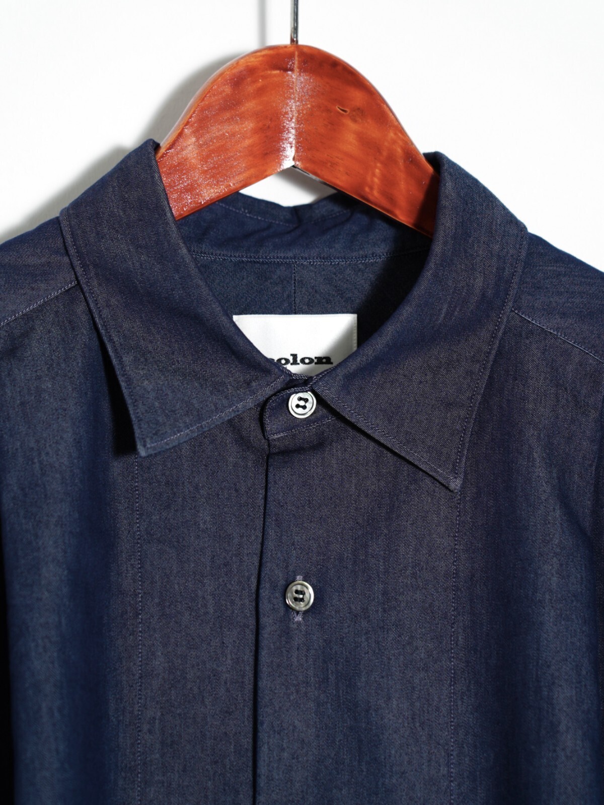 :colon 男士 1out-pleats Long Shirt - CP Denim 图片5