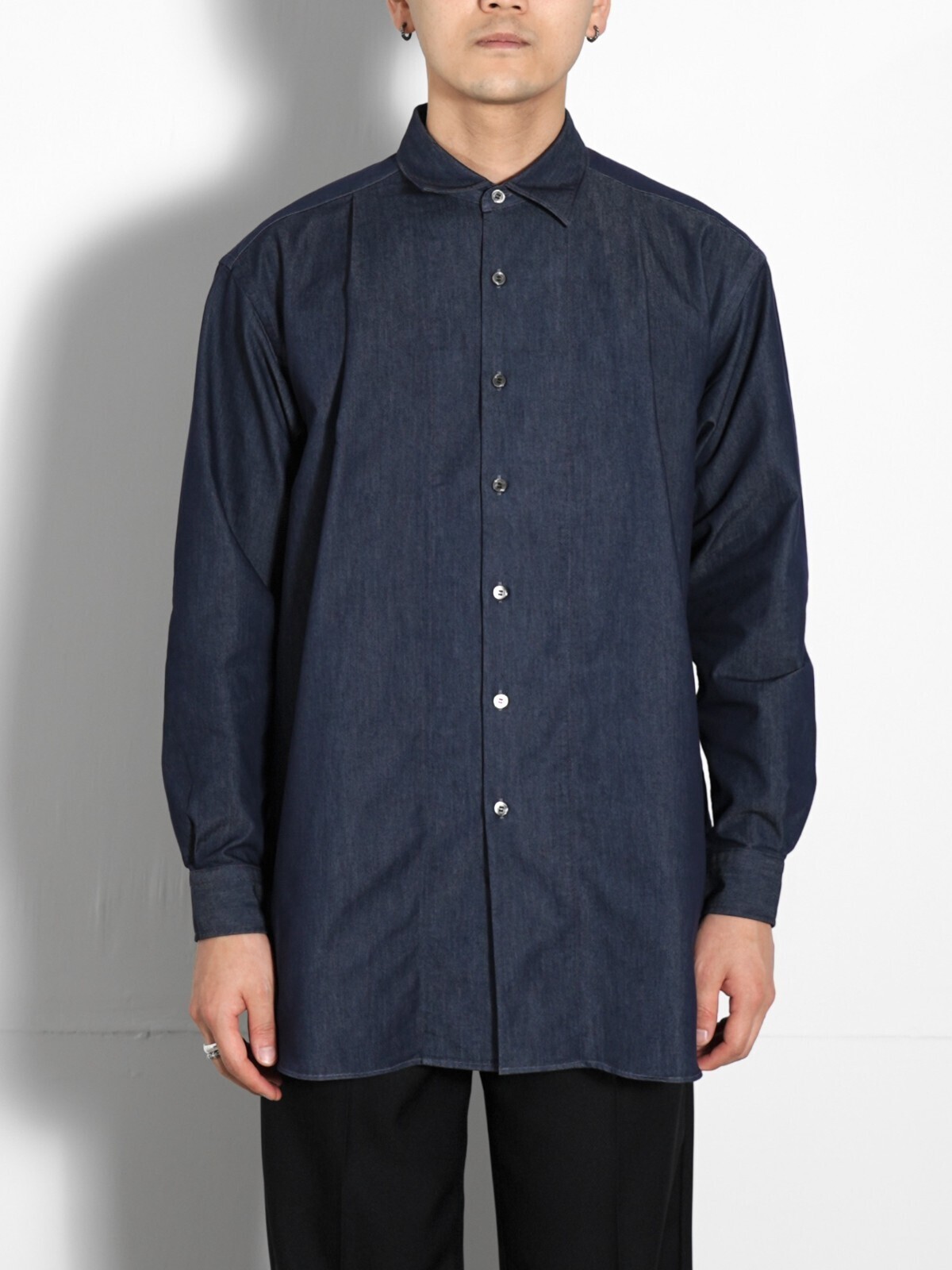 :colon 男士 1out-pleats Long Shirt - CP Denim 图片7