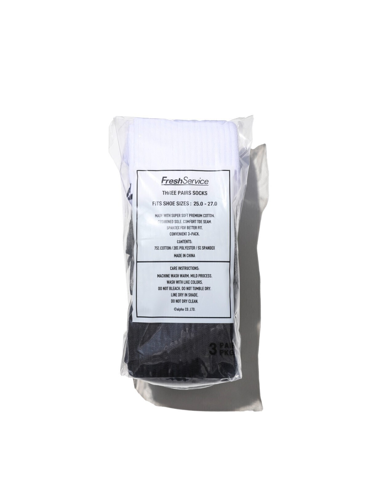FreshService MENS SIGNATURE 3-PACK SOCKS (25AW) IMAGE7