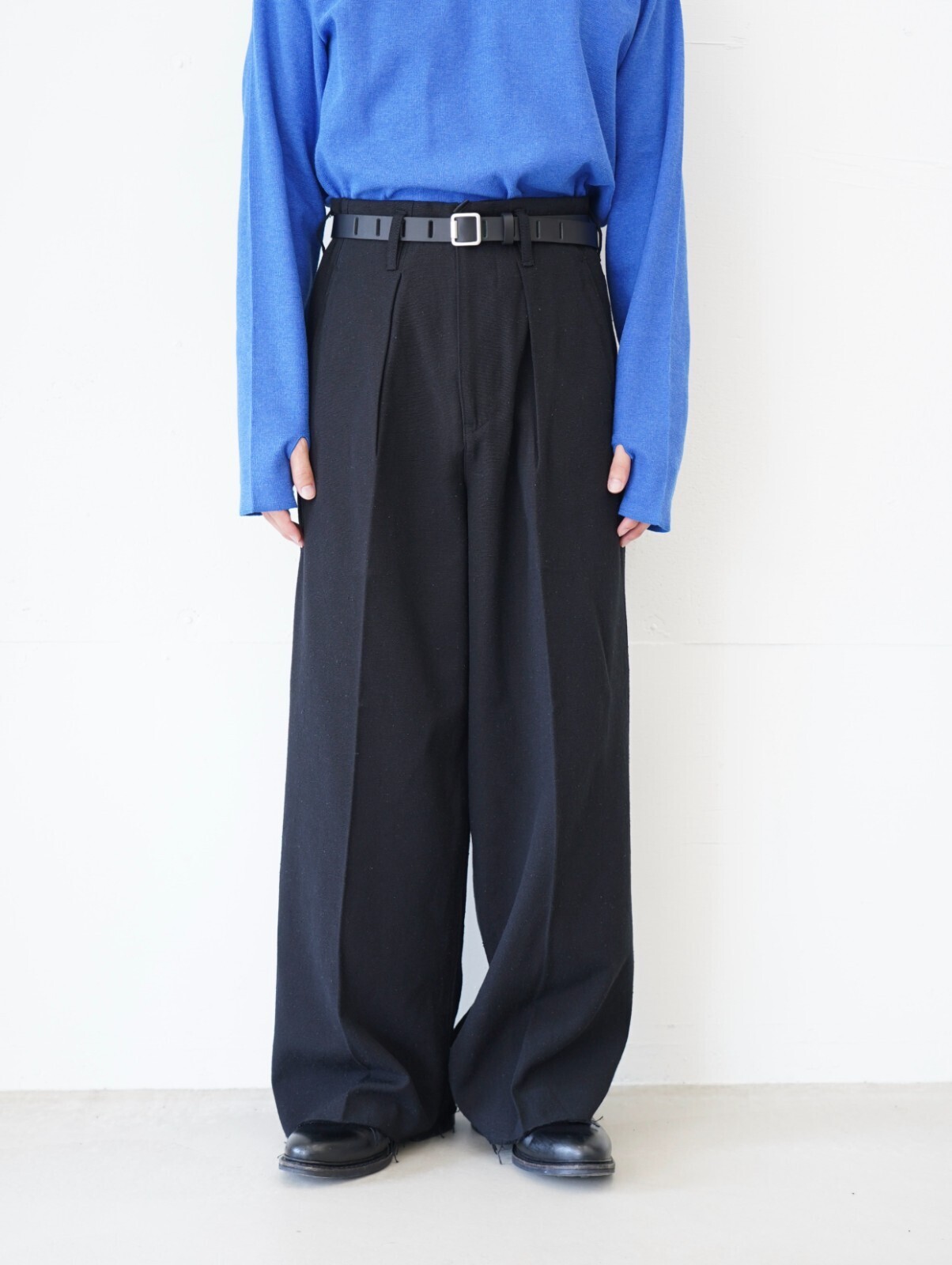 saby 여성 & 남성 TUCK-BAGGY TYPE 3 - Bishu Japan Nep Wool FAB - 이미지1