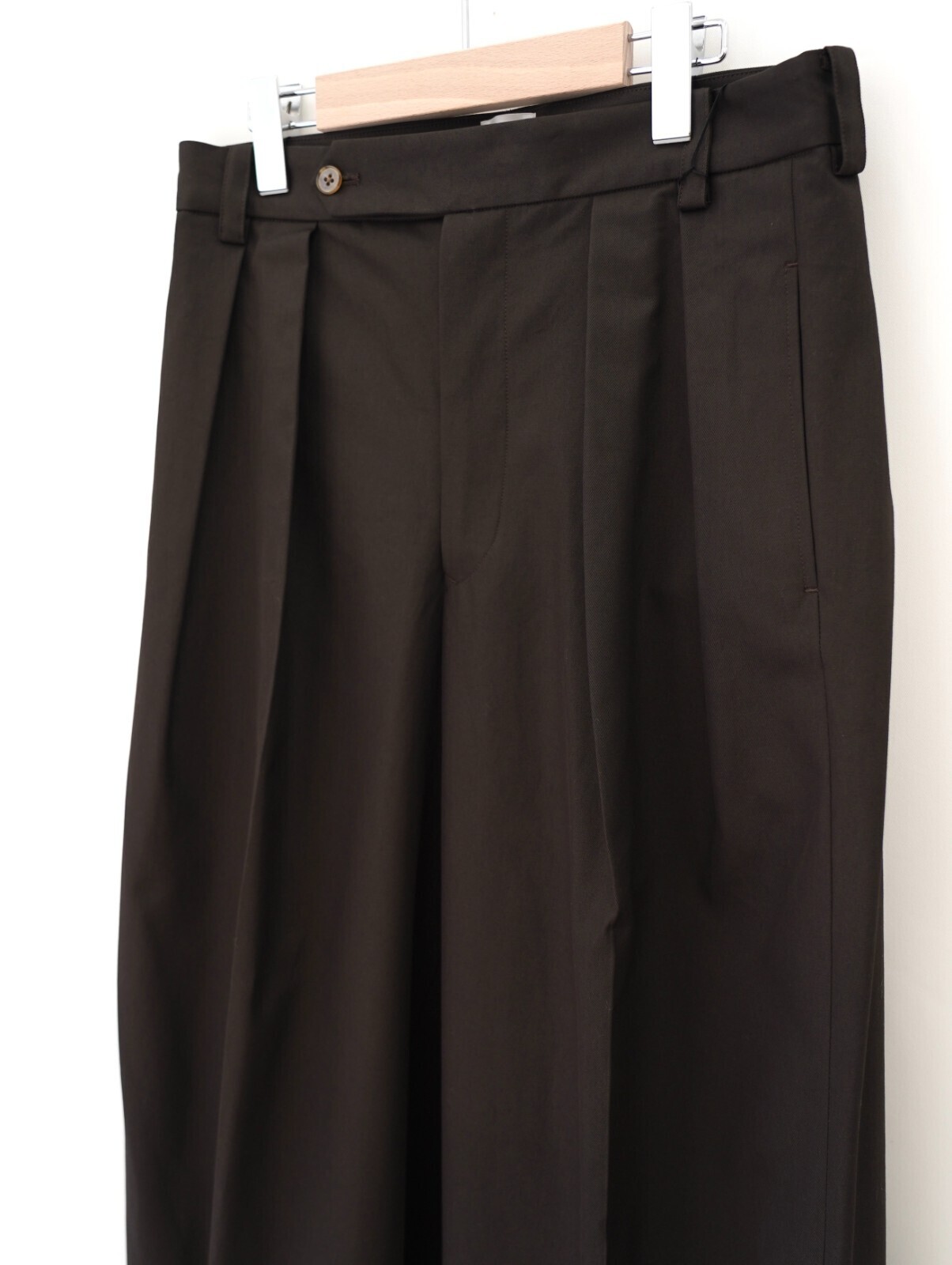 BISOWN 男士 COTTON GABA 2TUCK WIDE SLACKS 圖片7