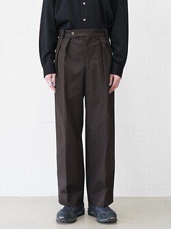 BISOWN 男士 COTTON GABA 2TUCK WIDE SLACKS 圖片2