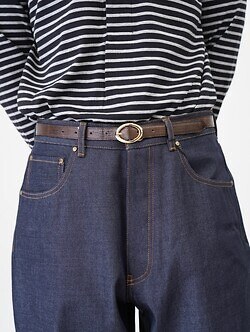 ビソウン メンズ リザードオーバルベルト 画像7