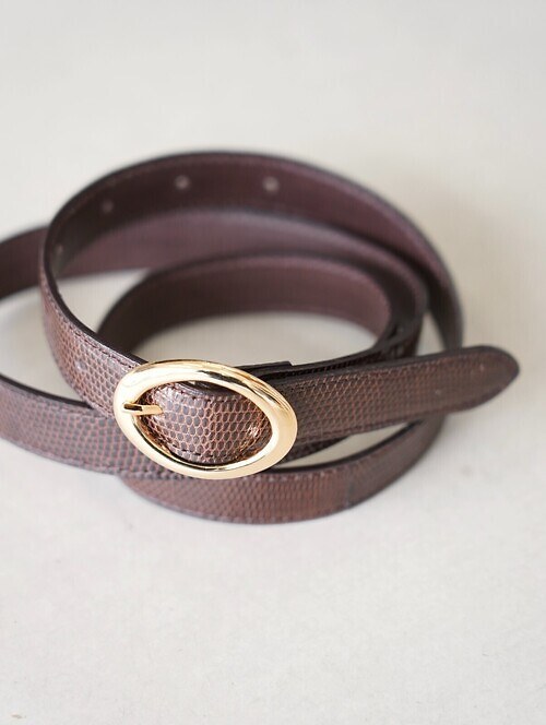 LIZARD OVAL BELT｜BISOWN 男士