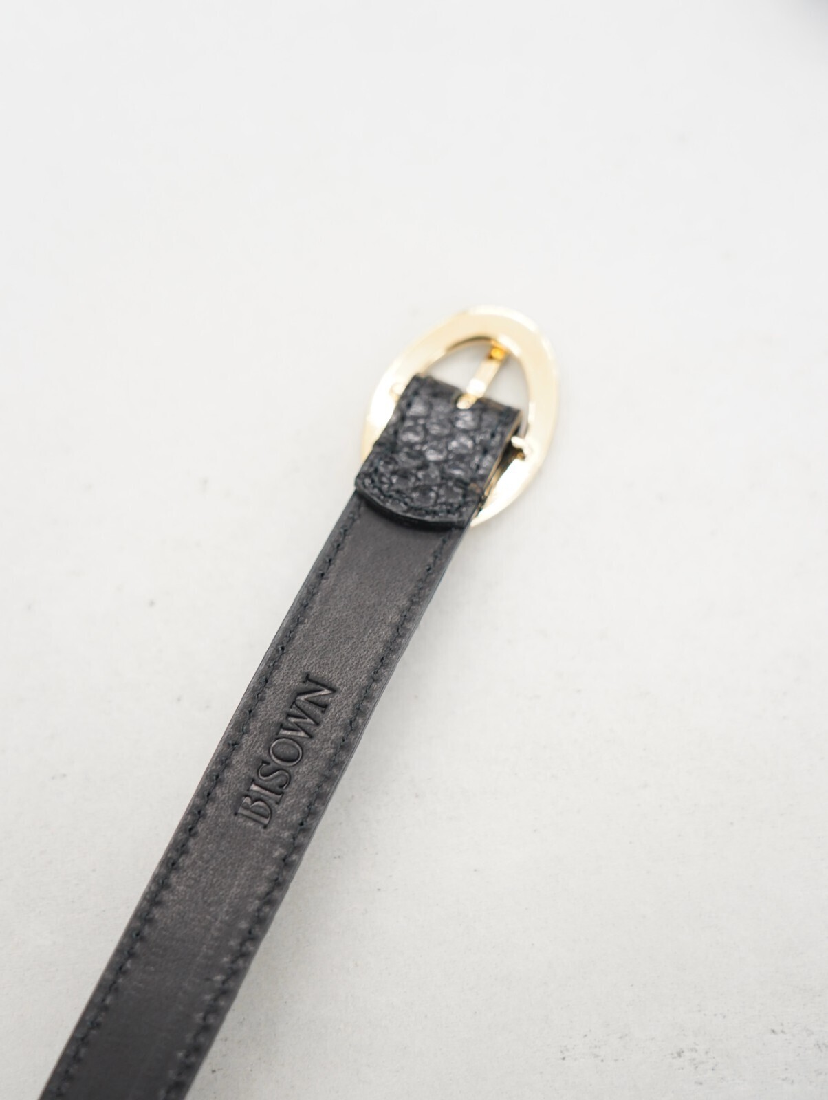 ビソウン メンズ パイソンオーバルベルト 画像4