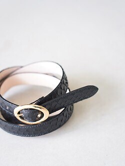 ビソウン メンズ パイソンオーバルベルト 画像1