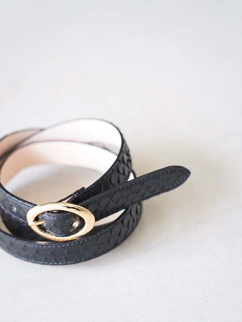 PYTHON OVAL BELT｜BISOWN 男士