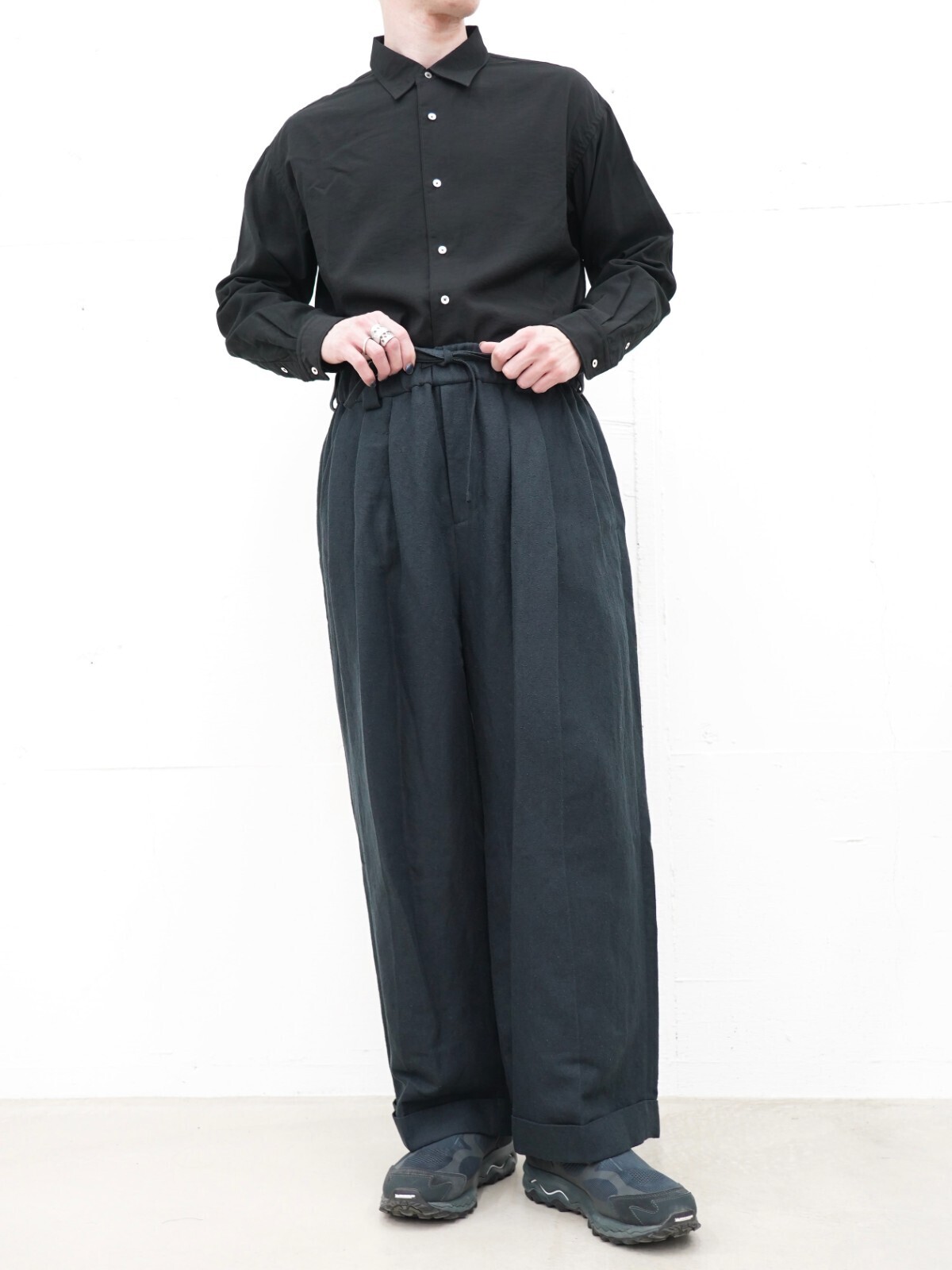 Blanc YM 女裝 & 男裝 Linen Silk Oversize Pants 圖片1