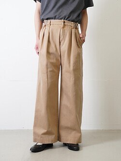 ダイリク メンズ ワイドタックチノパンツ 画像4