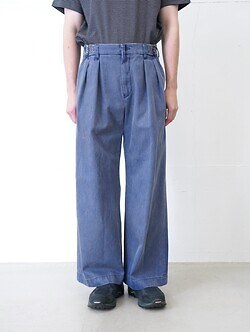 ダイリク メンズ ワイドタックチノパンツ 画像13