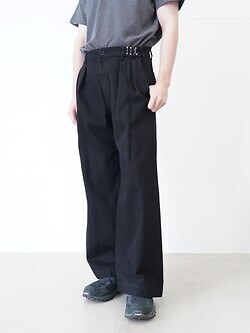 ダイリク メンズ ワイドタックチノパンツ 画像23