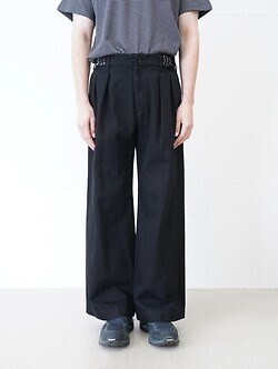 ダイリク メンズ ワイドタックチノパンツ 画像24