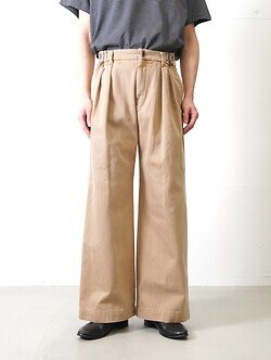 ダイリク メンズ ワイドタックチノパンツ 画像1