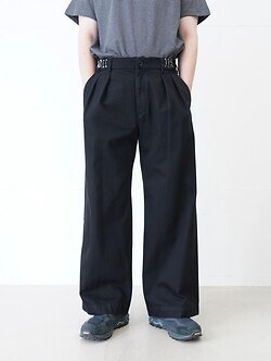 ダイリク メンズ ワイドタックチノパンツ 画像22