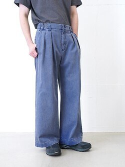 ダイリク メンズ ワイドタックチノパンツ 画像14