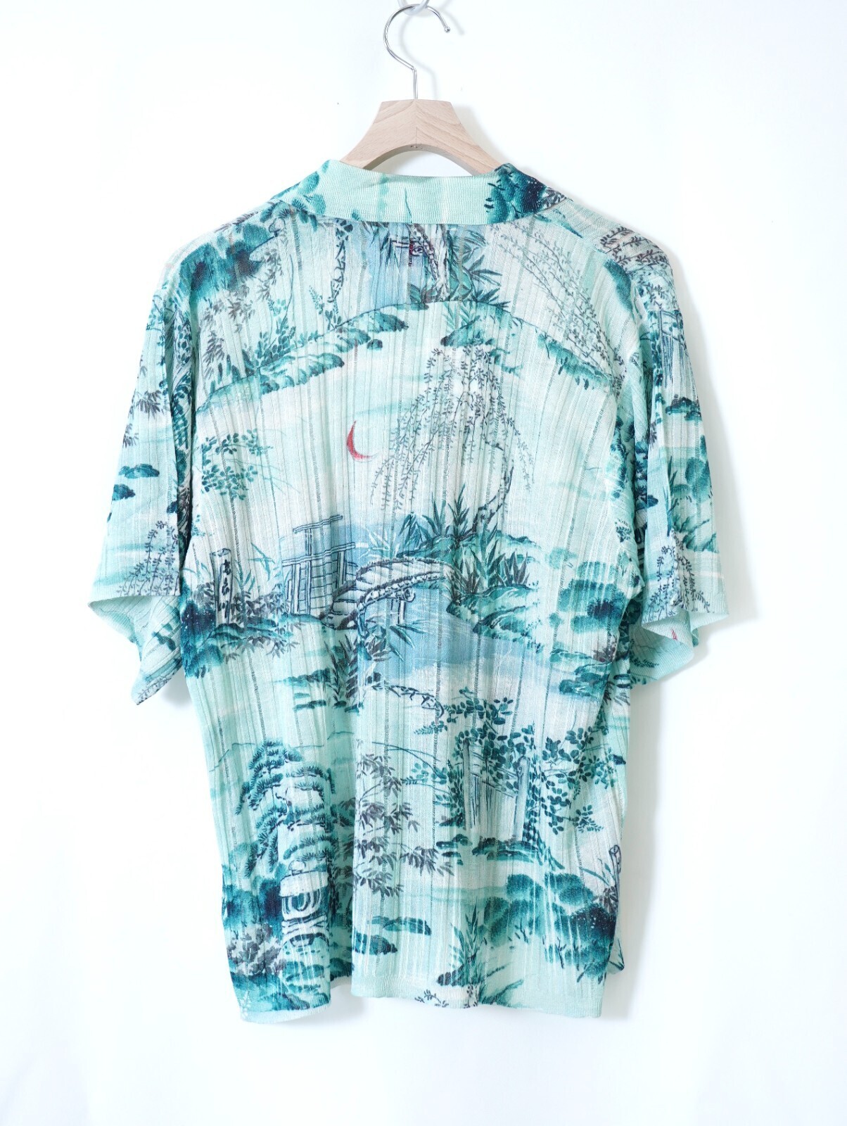 ダイリク メンズ "Japanese Pattern Aloha" トランスファープリントポロニット 画像5