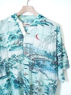 ダイリク メンズ "Japanese Pattern Aloha" トランスファープリントポロニット 画像6