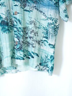 ダイリク メンズ "Japanese Pattern Aloha" トランスファープリントポロニット 画像7