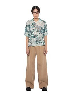 ダイリク メンズ "Japanese Pattern Aloha" トランスファープリントポロニット 画像2