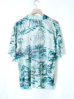 ダイリク メンズ "Japanese Pattern Aloha" トランスファープリントポロニット 画像5
