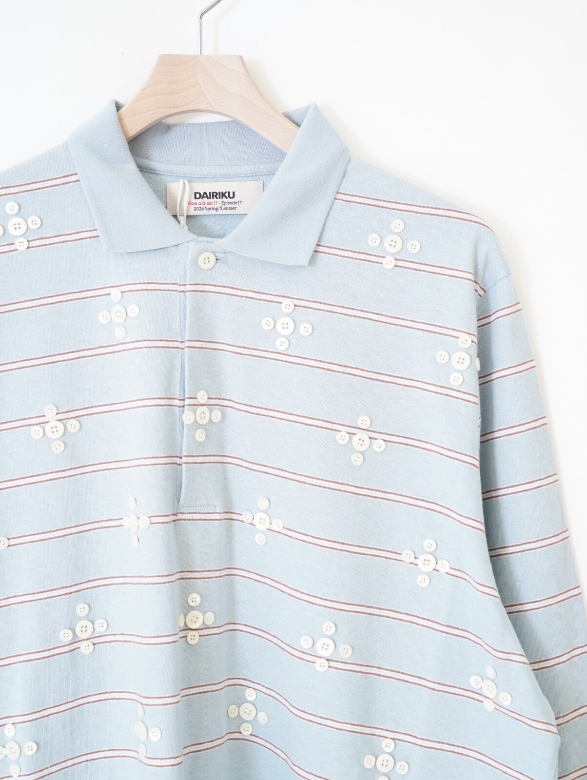 ダイリク メンズ "Benjamin" Button ボーダースキッパーTシャツ 画像5