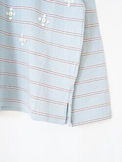 ダイリク メンズ "Benjamin" Button ボーダースキッパーTシャツ 画像7