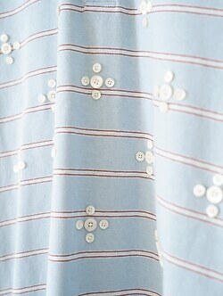 ダイリク メンズ "Benjamin" Button ボーダースキッパーTシャツ 画像6