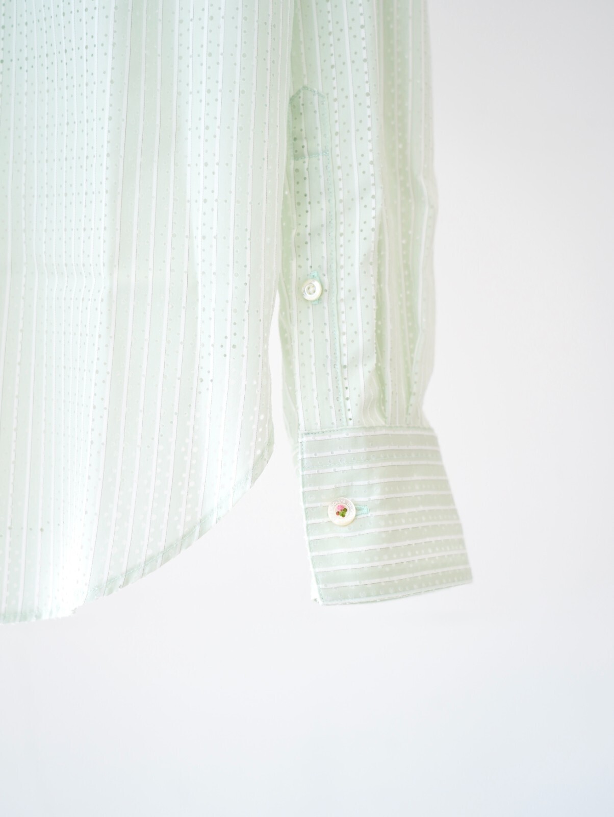 ダイリク メンズ "Punching Stripe" ダブルポケットドレスLSシャツ 画像4