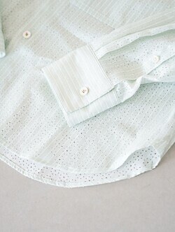 ダイリク メンズ "Punching Stripe" ダブルポケットドレスLSシャツ 画像6