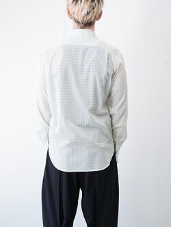 DAIRIKU MENS "Punching Stripe"W-PKT Dress L-S Shirt IMAGE4