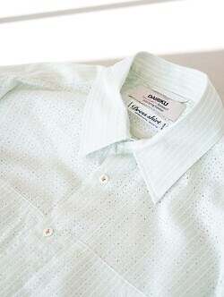 ダイリク メンズ "Punching Stripe" ダブルポケットドレスLSシャツ 画像5