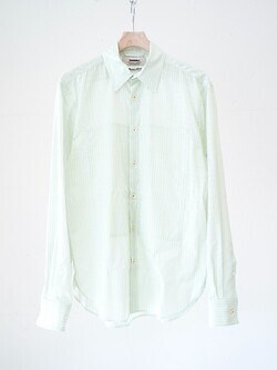 ダイリク メンズ "Punching Stripe" ダブルポケットドレスLSシャツ 画像1