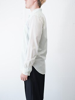 DAIRIKU MENS "Punching Stripe"W-PKT Dress L-S Shirt IMAGE3