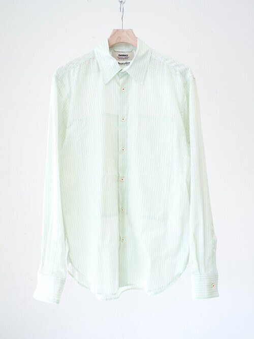 "Punching Stripe" ダブルポケットドレスLSシャツ｜ダイリク メンズ