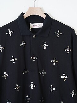 ダイリク メンズ "Benjamin" Button スキッパーTシャツ 画像7