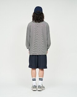 フレッシュサービス メンズ マイクロボーダーL/S Tシャツ 画像5