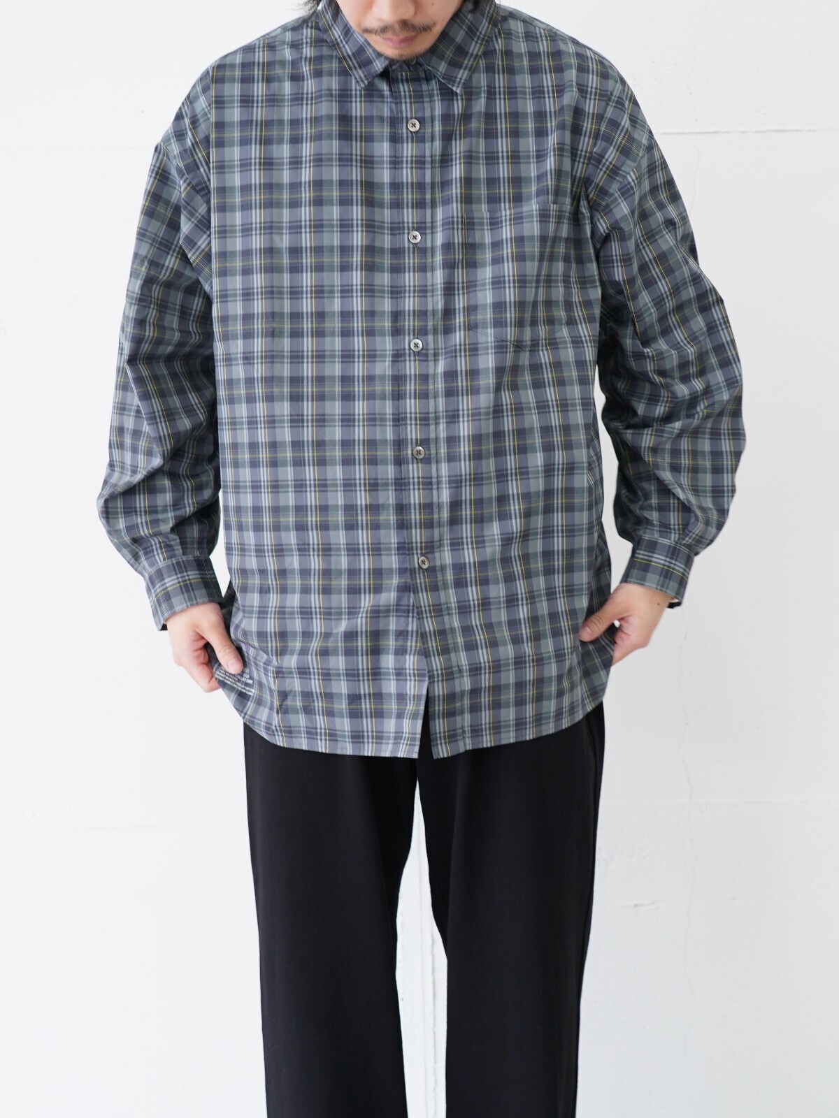 FreshService 男裝 MADRAS DRY TECH REGULAR COLLAR SHIRT 圖片1
