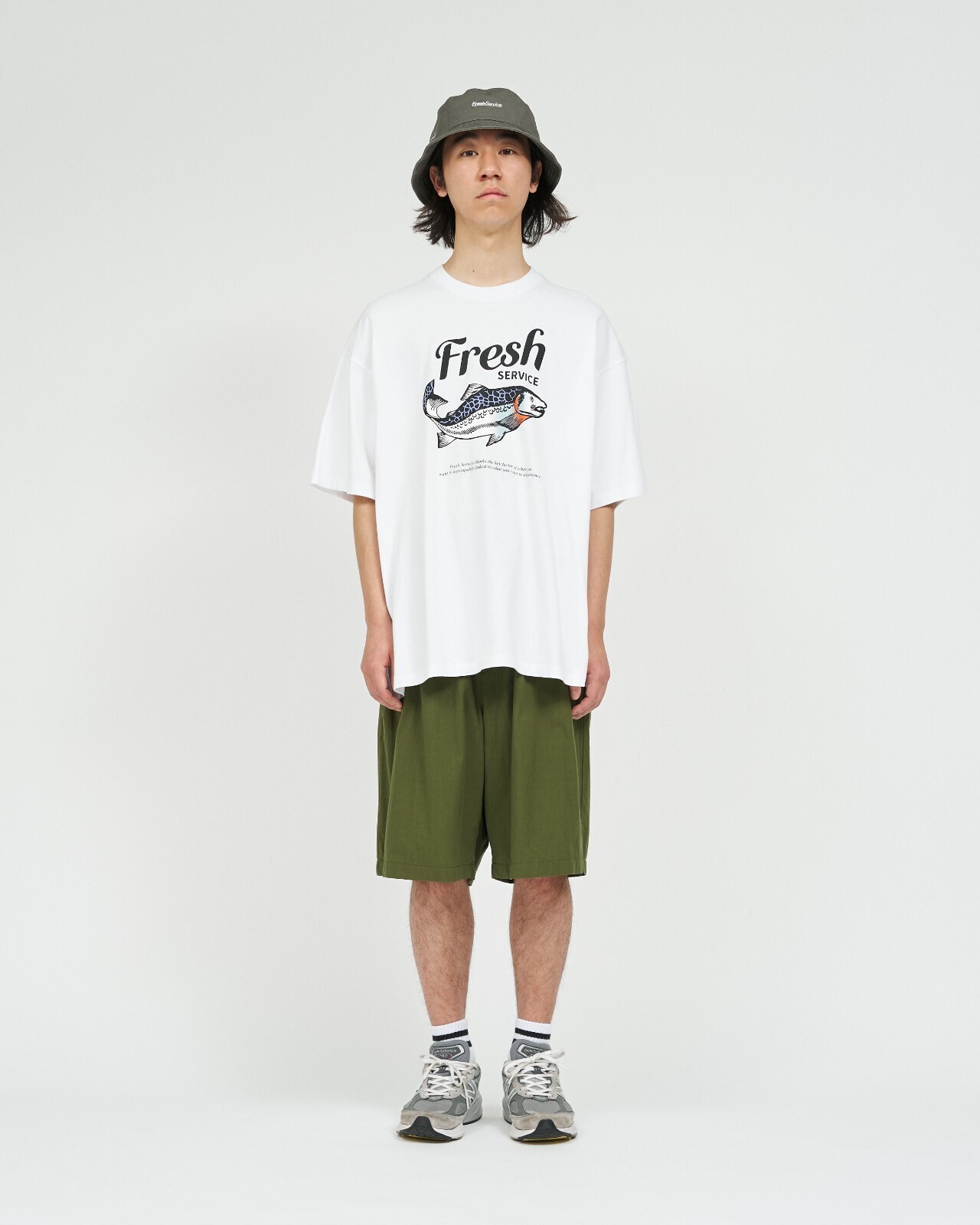 フレッシュサービス メンズ コーポレートプリンテッドS/S Tシャツ "FISH" 画像3