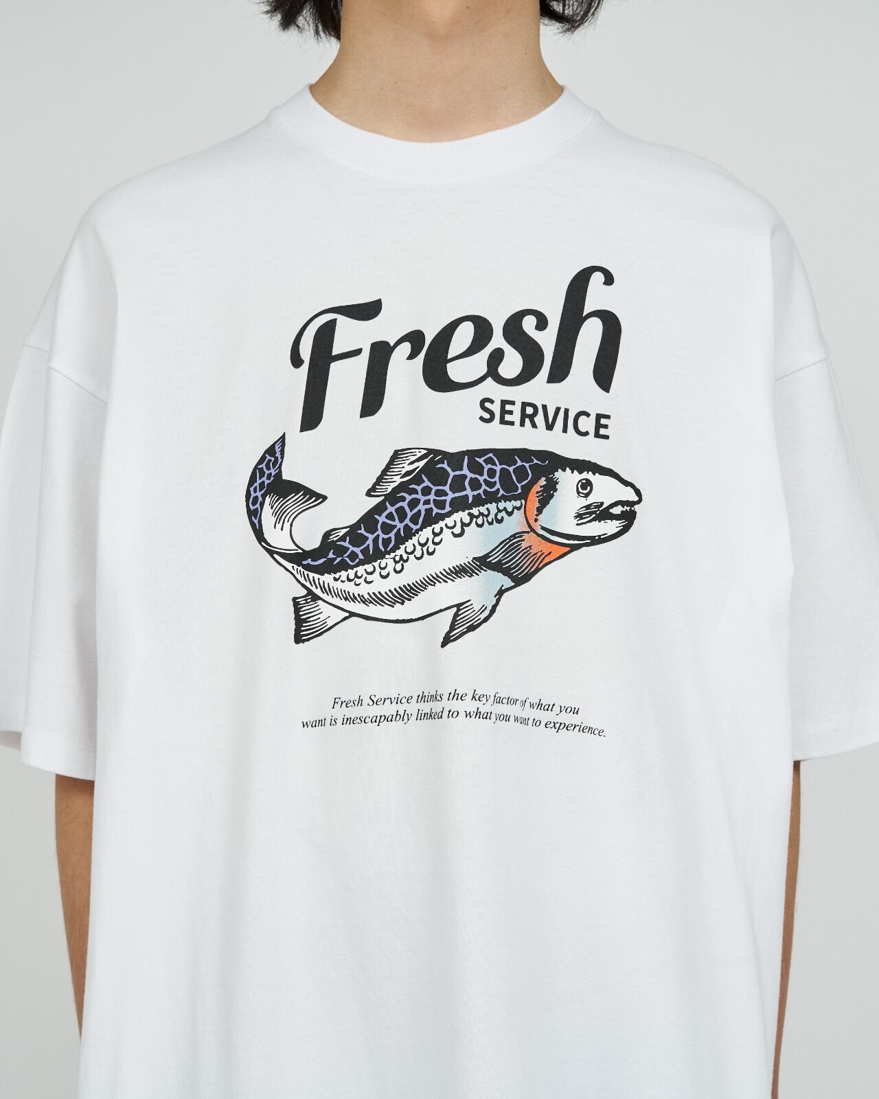 フレッシュサービス メンズ コーポレートプリンテッドS/S Tシャツ "FISH" 画像2