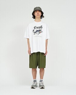 フレッシュサービス メンズ コーポレートプリンテッドS/S Tシャツ "FISH" 画像3