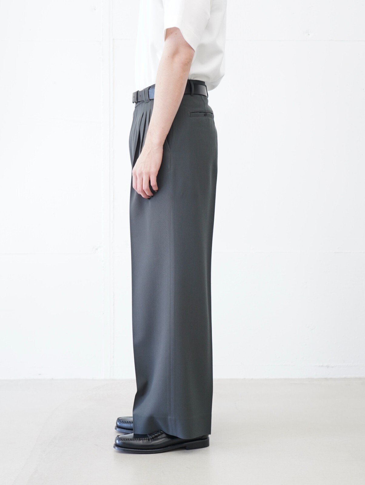 ヨーク メンズ 3プリーツワイドレッグトラウザーズ 画像14