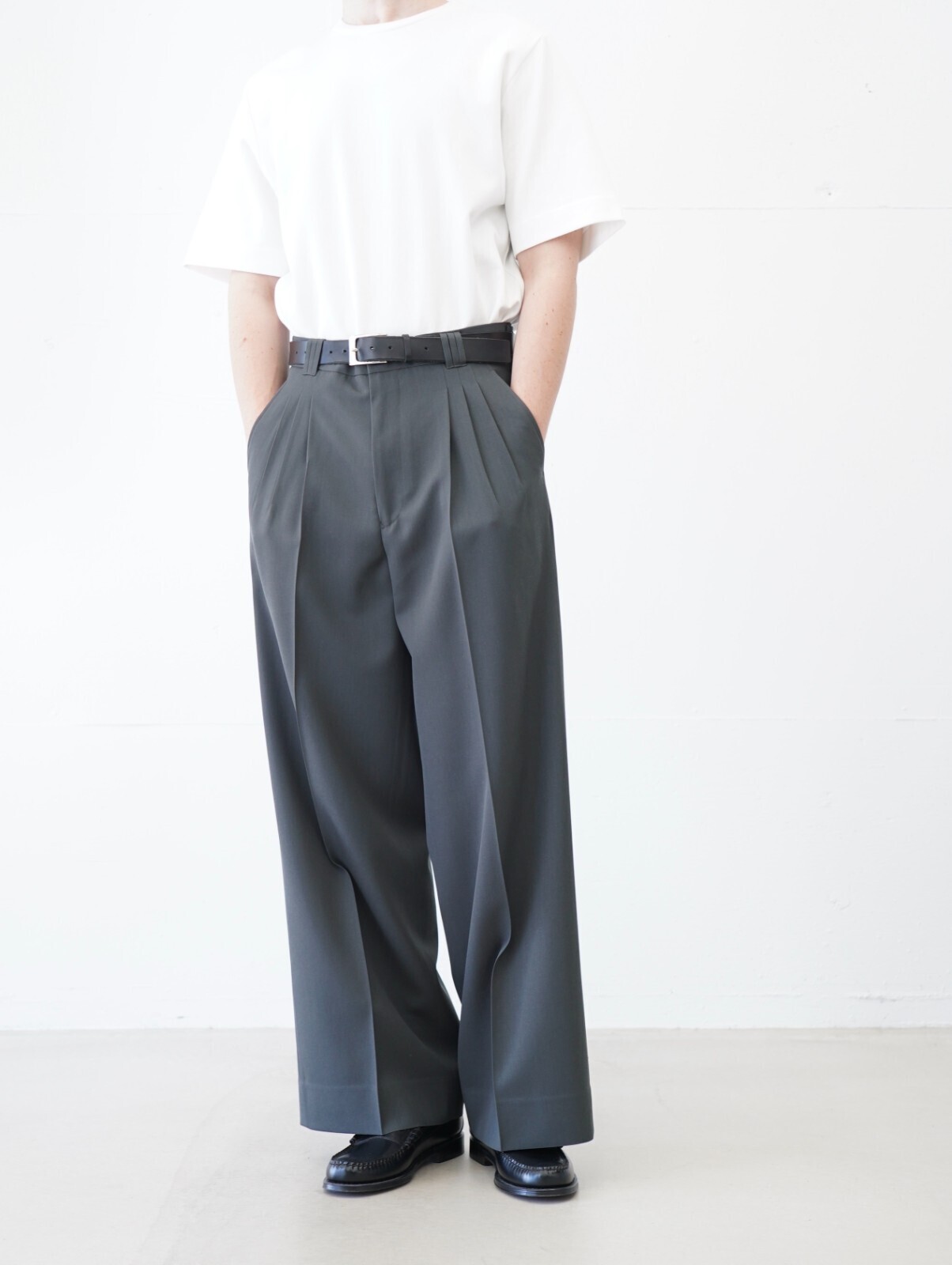 ヨーク メンズ 3プリーツワイドレッグトラウザーズ 画像16